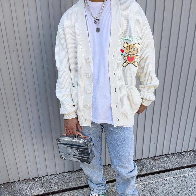 Casual Men Knitting Fall Cardigan Sweaters-STYLEGOING