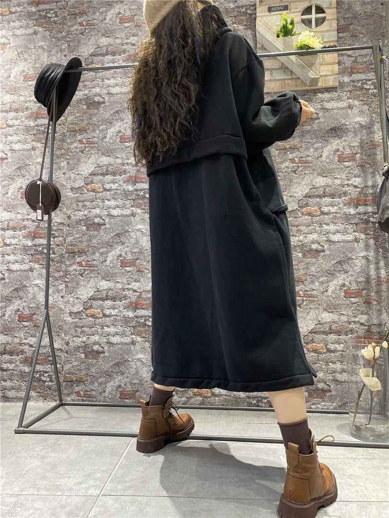 Winter Velvet Plus Sizes Women Cozy Long Dresses