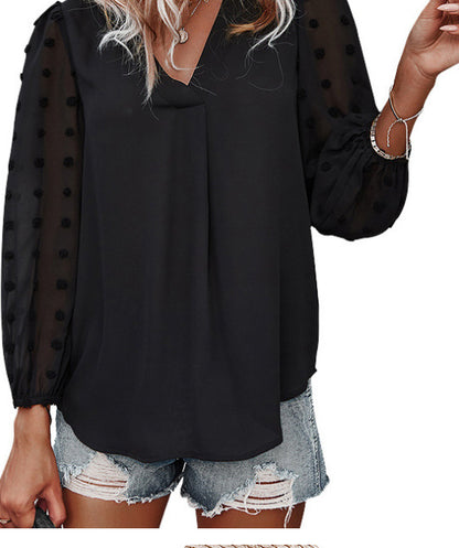 Summer Casual Chiffon Long Sleeves Blouses
