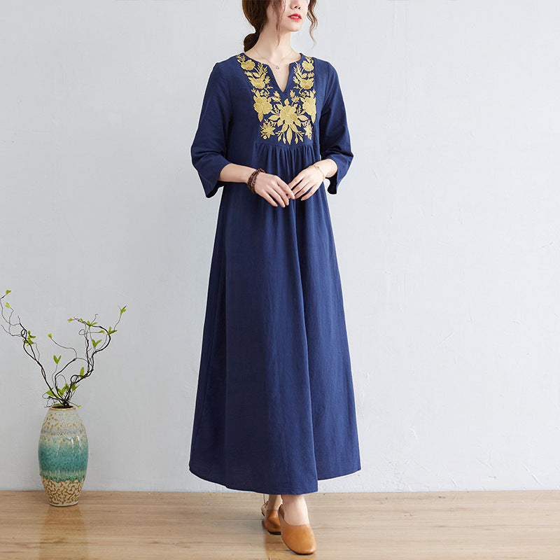 Bohemian Linen Summer Long Dresses