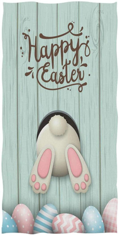 Happy Easter Day Rabbit&Colorful Egga Summer Beach Towel