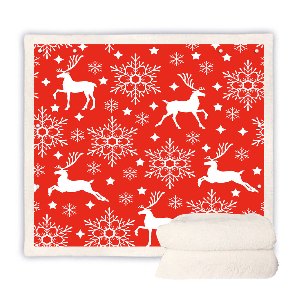 2 In 1 Warm Soft Throw Blanket for Christmas