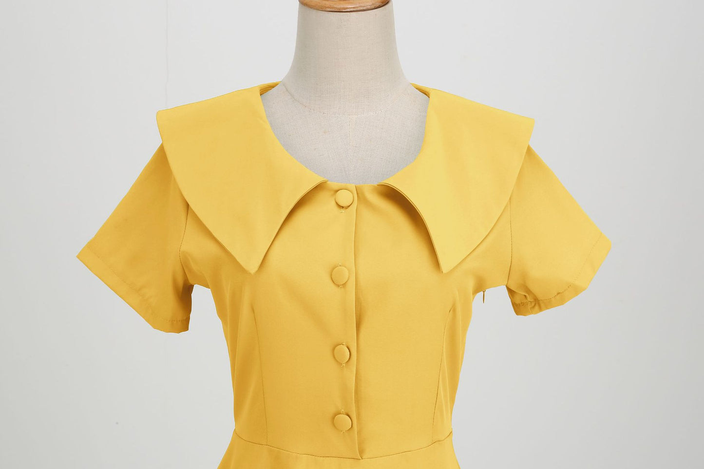 Vintage Short Sleeves A Line Dresses