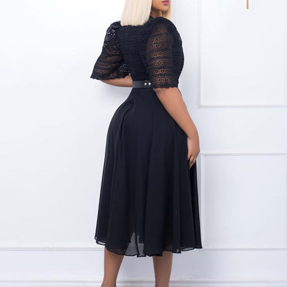 Elegant Chiffon Women Dresses with Belt