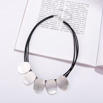 Fashion Ethnic Alloy Geometry Shape Necklace for Women