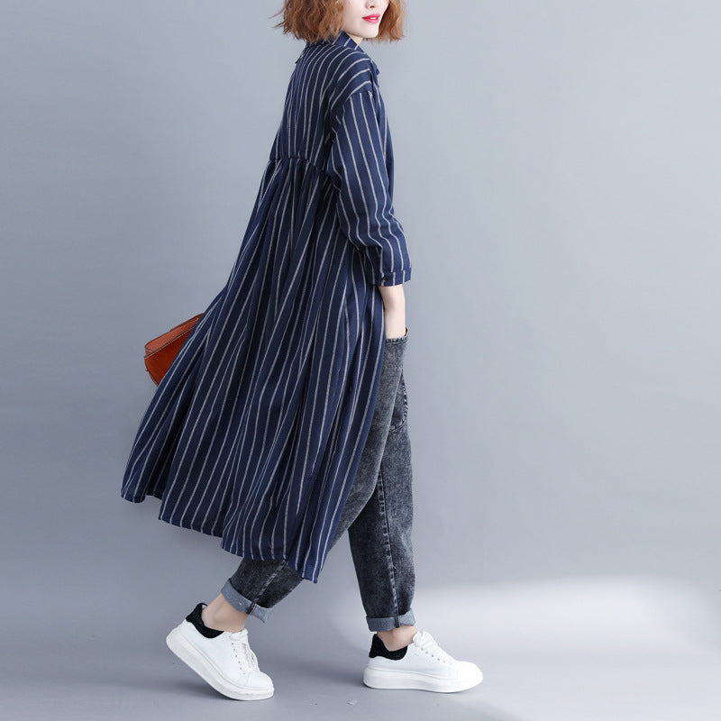Linen Women Plus Sizes Long Shirts