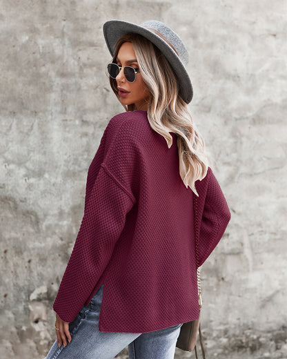 Women Knitting Pullover Sweaters