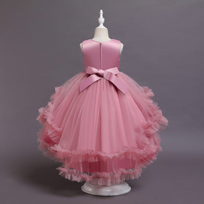 Lovely Girl's Princess Brush Train Ball Party Dresses