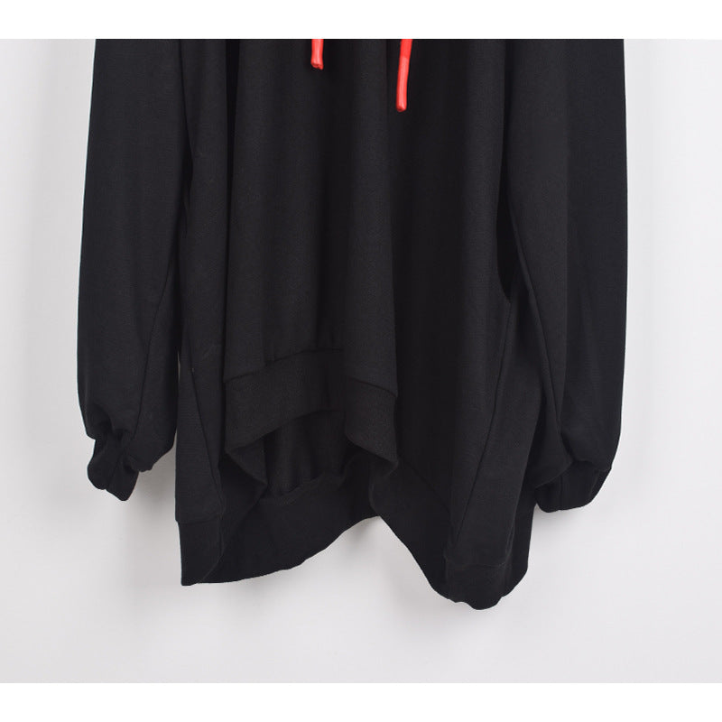 Black Long Sleeves Winter Hoodies for Women