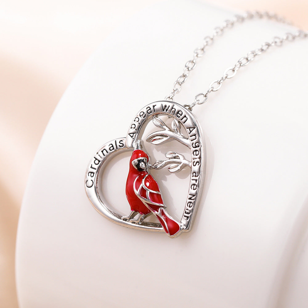 Lovely Red Birds Designed  Necklace for Women