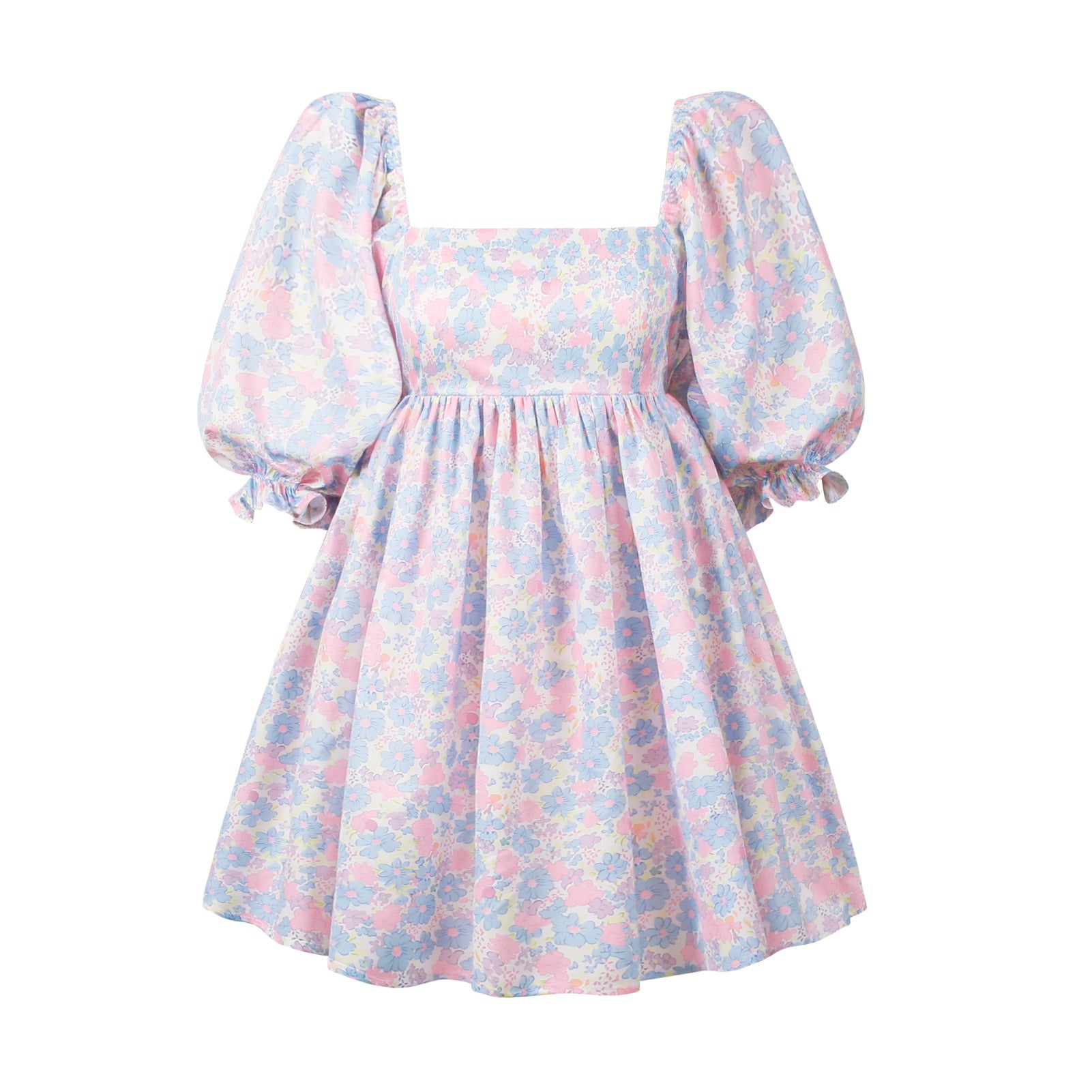 Summer Sexy Square Neckline Women Mini Dresses