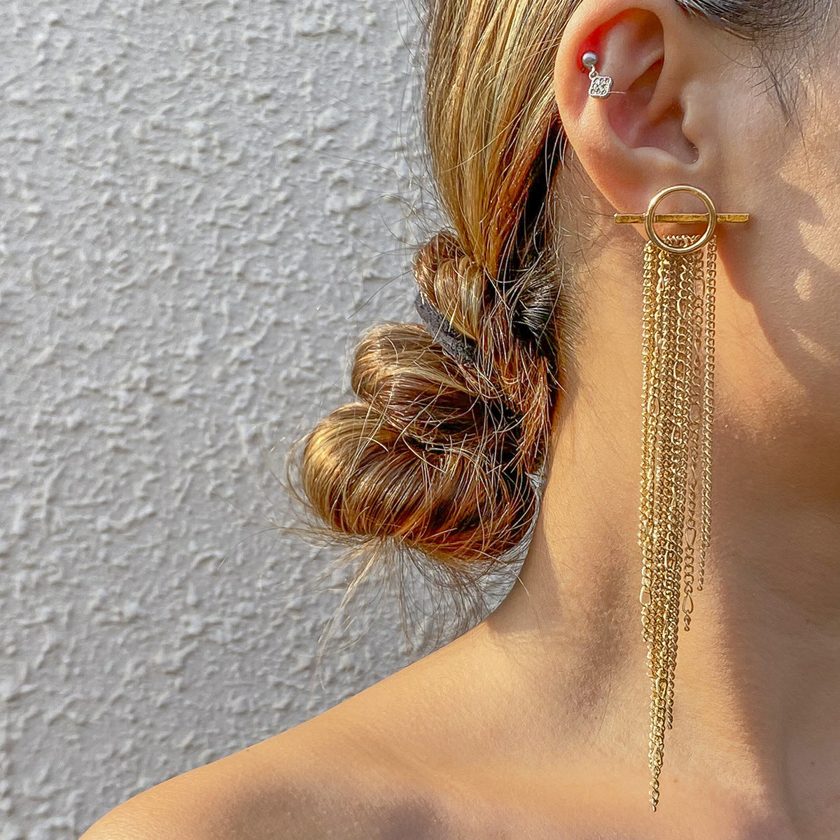 Vintage Tassels Design Metal Drop Earrings