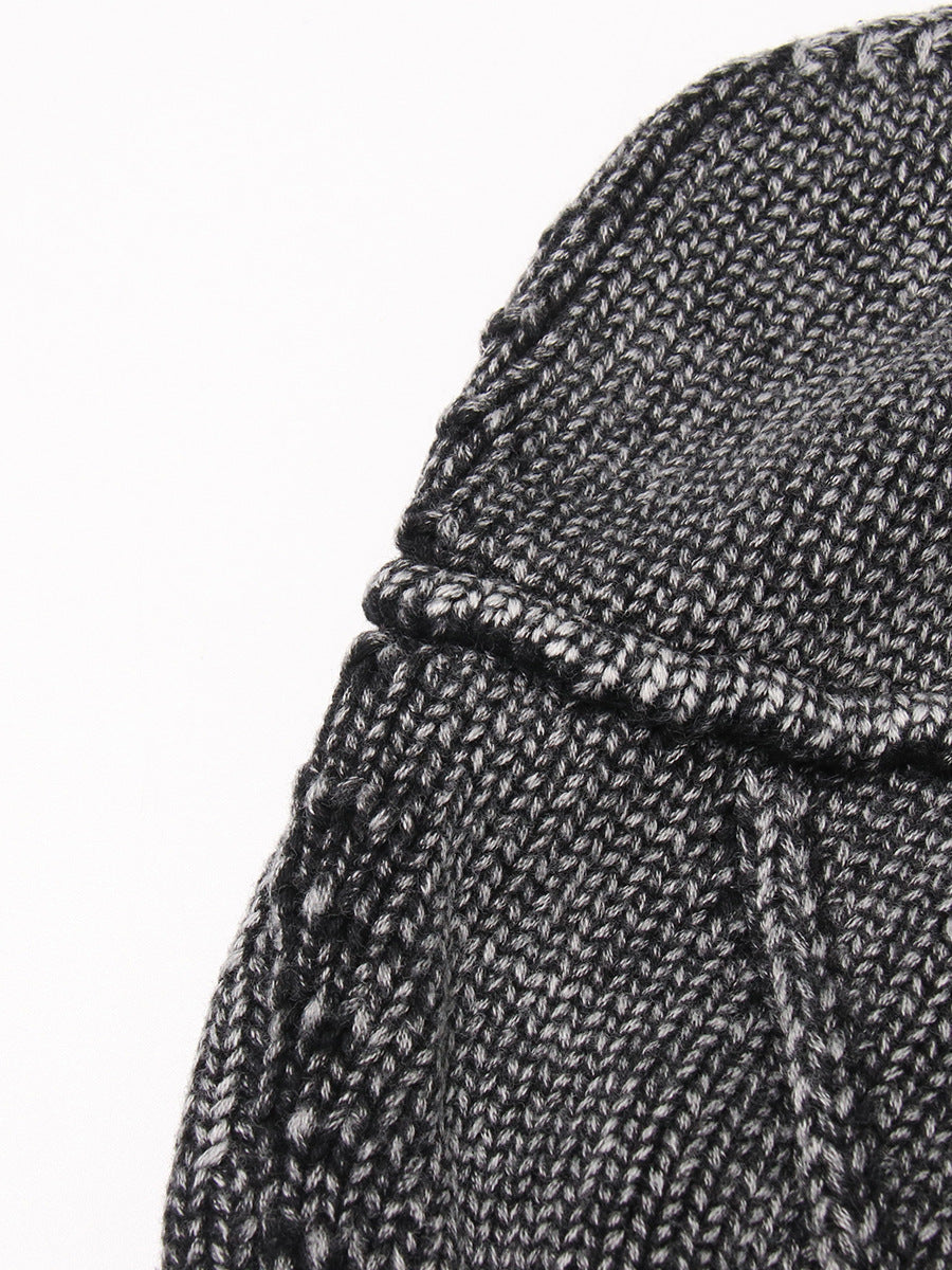 Designed Round Neck Two Pieces Knitted Sweaters