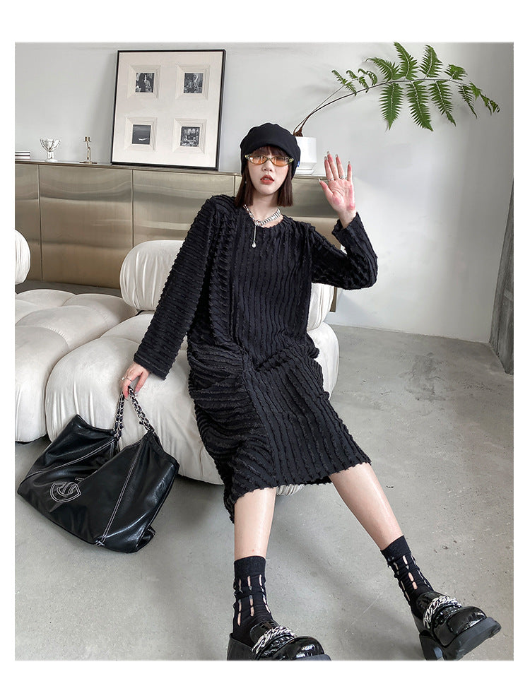Vintage Black Long Cozy Dresses