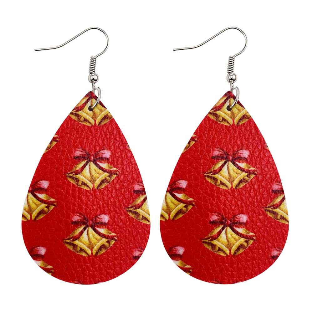 Christmas Style Water-drop Snowflake Earring 2 Sets