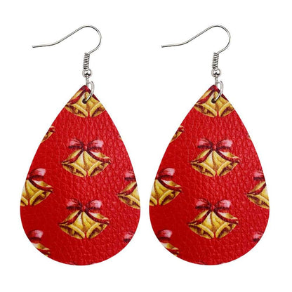 Christmas Style Water-drop Snowflake Earring 2 Sets
