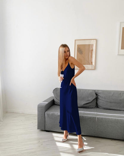Sexy Satin Spahgetti Straps Women Dresses