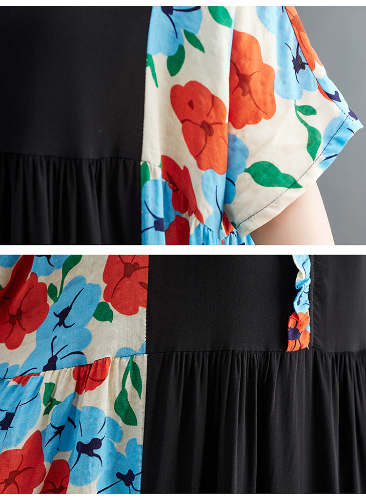 Vintage Short Sleeves Summer Long Cozy Dresses