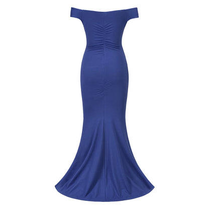 Sexy Backless Slim Women Evening Party Dresses