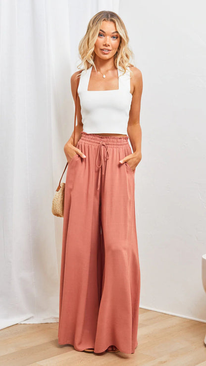 Casual Summer Wide Legs Long Pants for Women