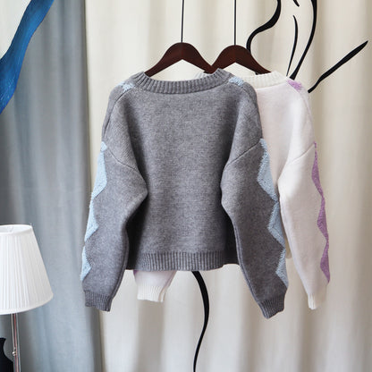 Lovely 3d Flowers Design Knitted Overcoats