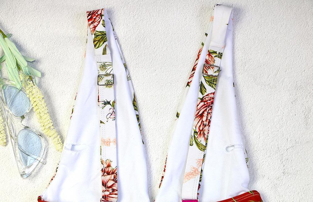 Sexy Flower Print One Piece Swimwear-STYLEGOING