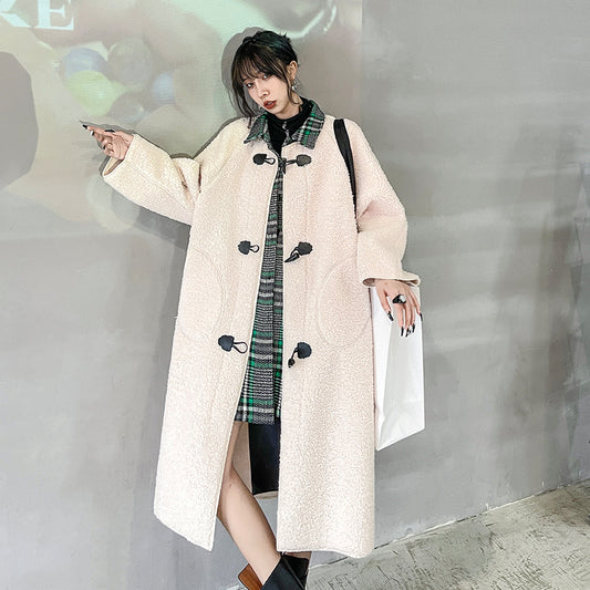 Winter Women Plus Sizes Sherpa Long Overcoat