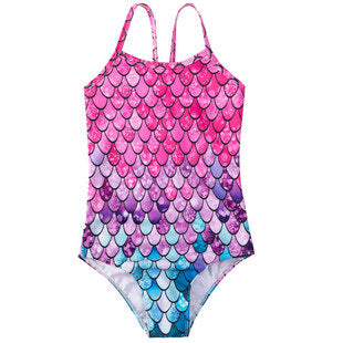 Fashion Fish Scale Design Swimsuits for Girls
