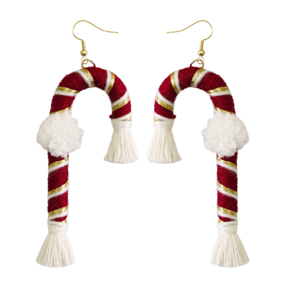 Christmas Design Boho Woven Tassel Earrings