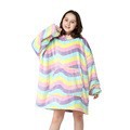 Unicorn Design Velvet Lazy Throw Blanket Sleepwear for Kids