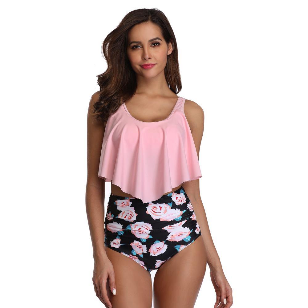 Ruffuled High Waist Conserved Bikini-STYLEGOING