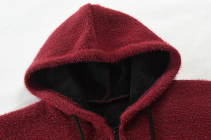 Fall Men Knitting Hoodies Cardigan Overcoat