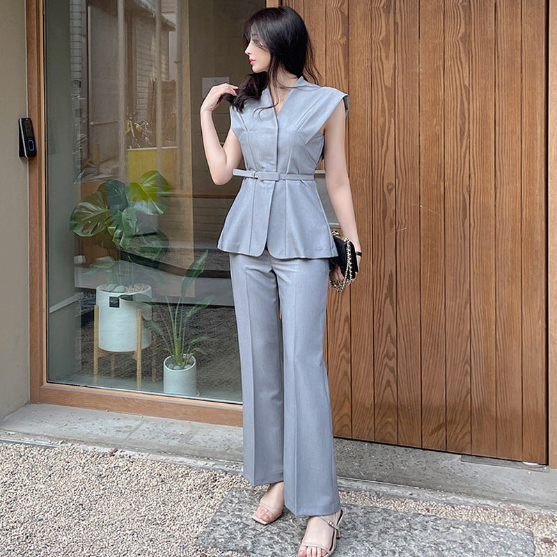 Elegant Office Lady Summer Two Pieces Suits