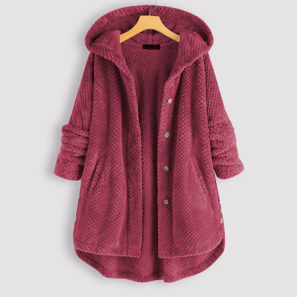 Casual Women Velvet Puls Sizes Hoodies Overcoat