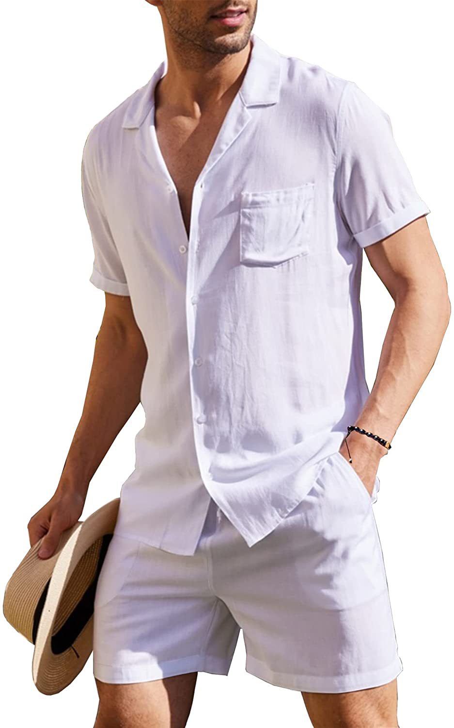 Casual Summer Men's Short Sleeves T Shirts and Shorts