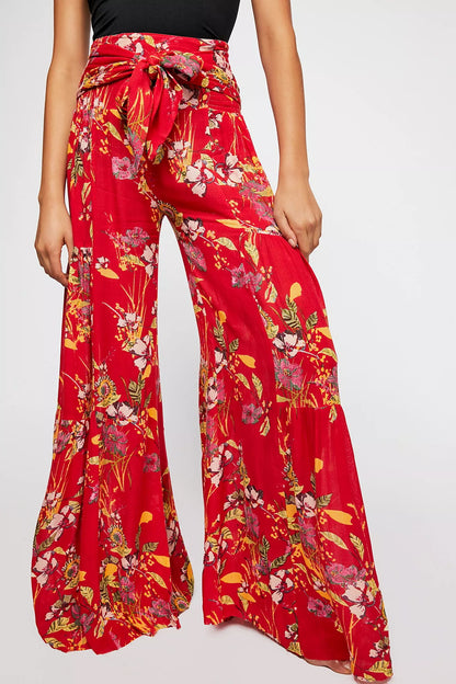Casual Dyed Trumpet Pants for Women