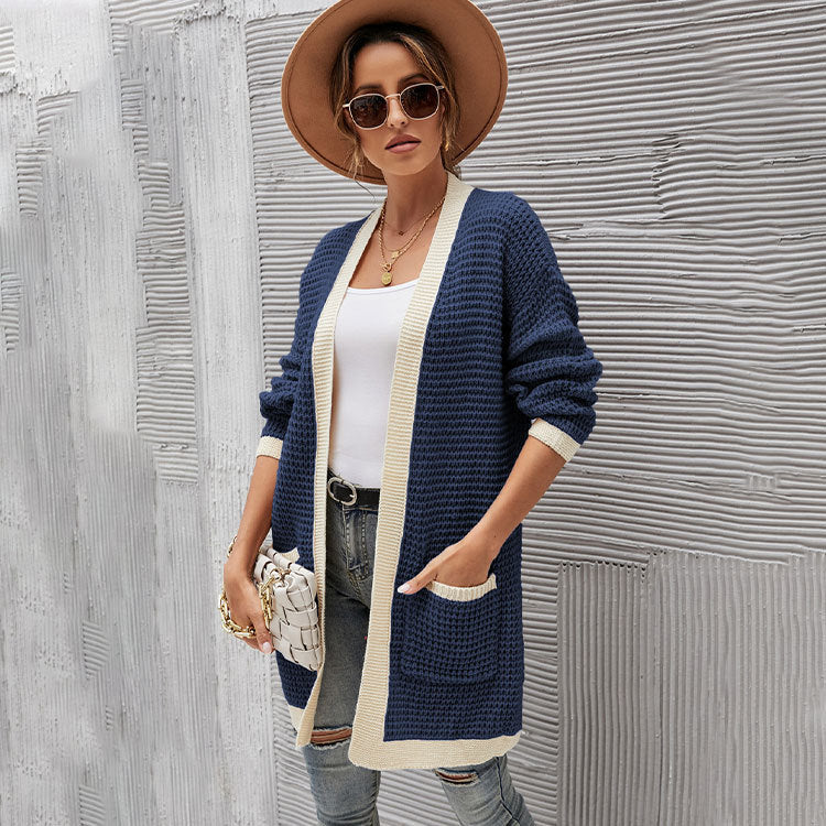 Casual Knitting Long Sleeves Women Overcoat