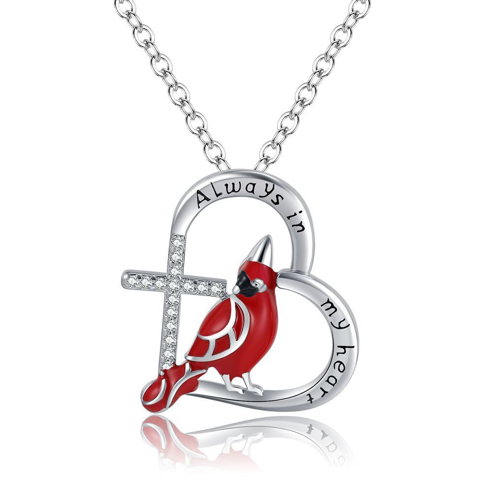 Lovely Red Birds Designed  Necklace for Women