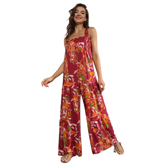 Casual High Waist Women Wide Legs Jumpsuits