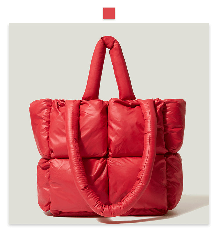Fashion Down Women Handbags for Winter