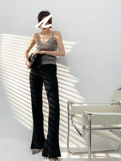 Fashion High Waist Knitting Winter Pants