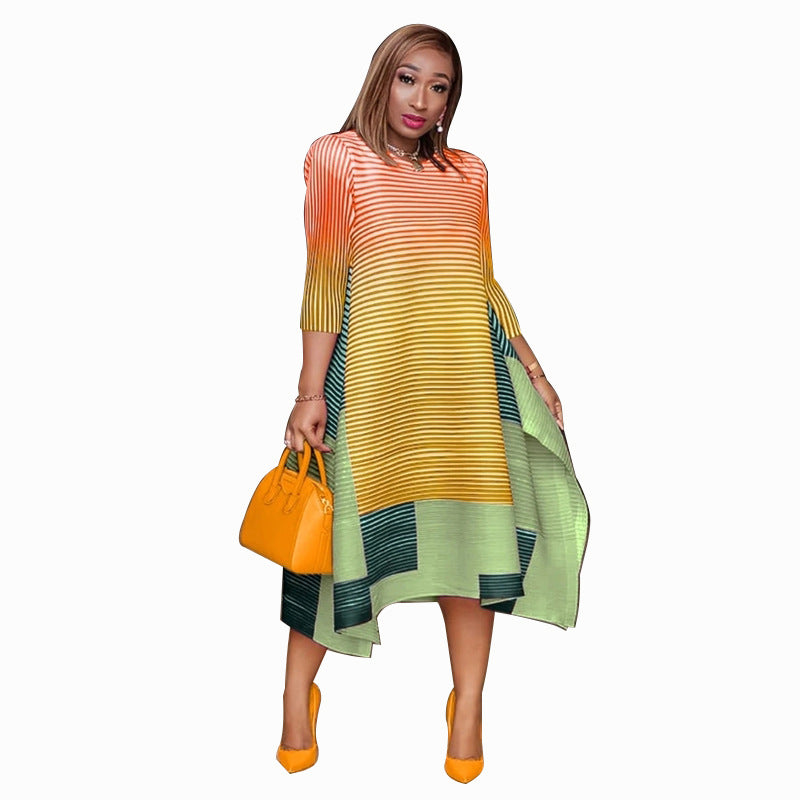 Casual Vintage Women Plus Sizes Mini Length Dresses