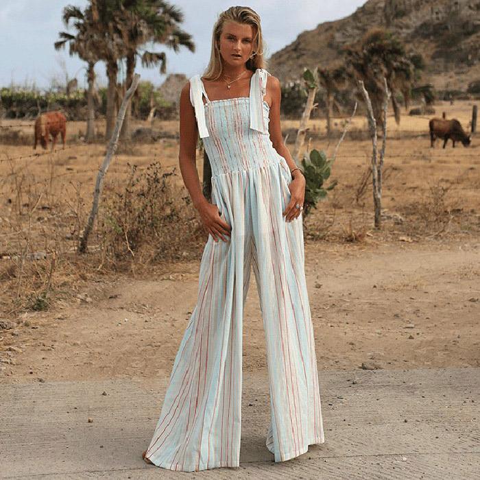 Summer Classy Natural Waist Pipe Jumpsuits-STYLEGOING