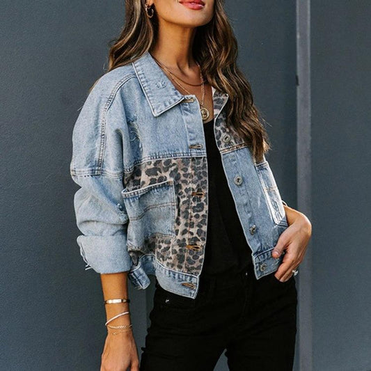 Casual Long Sleees Leopard Jacket Coats--Free Shipping at meselling99