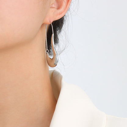 Fashion Women Titanium Steel Geometry Earrings for Women