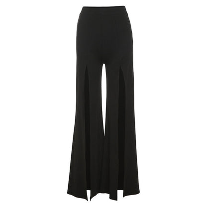 Sexy High Waist Slim Split Front Casual Pants