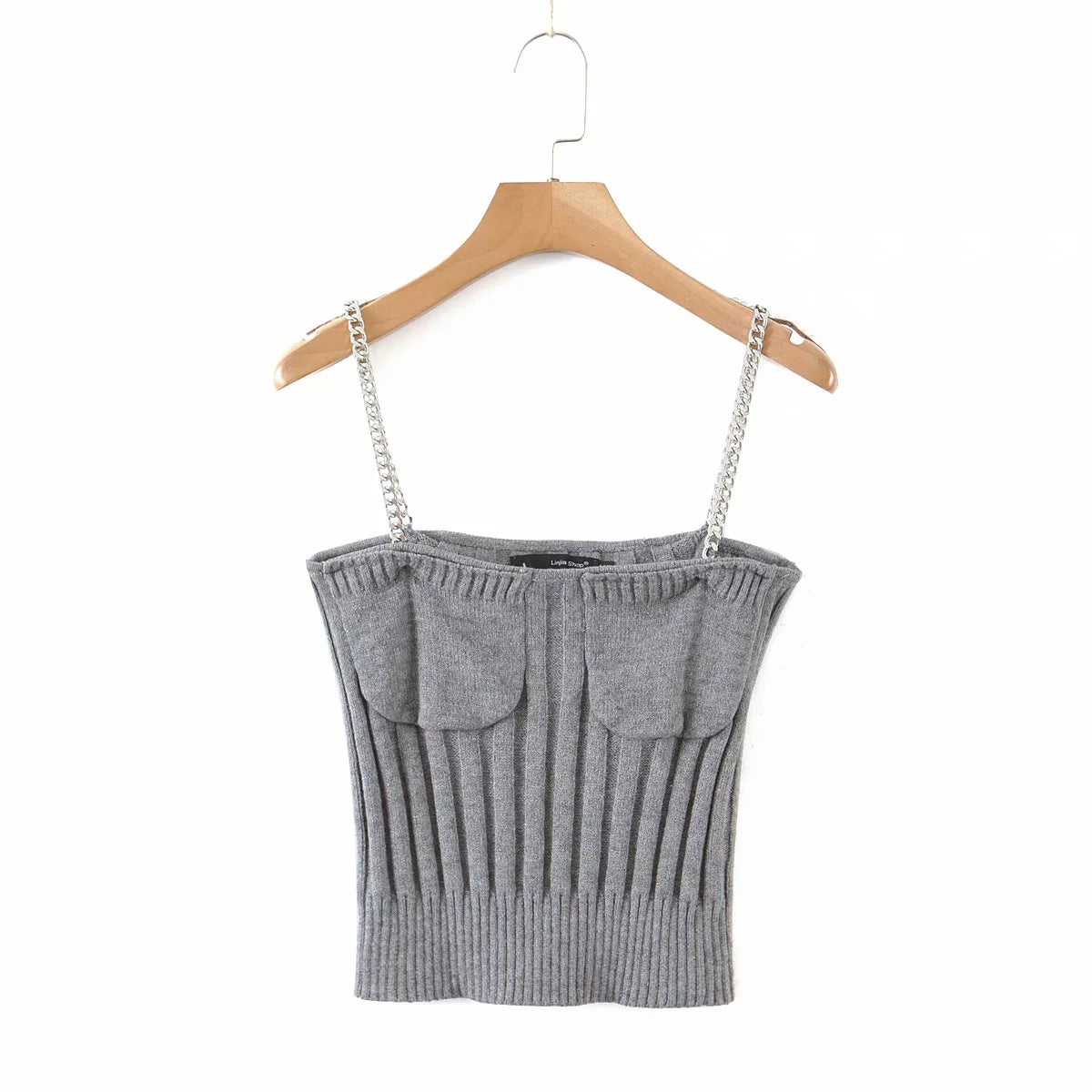 Autumn Women Knitted Straps&sweater Sets