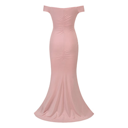 Sexy Backless Slim Women Evening Party Dresses