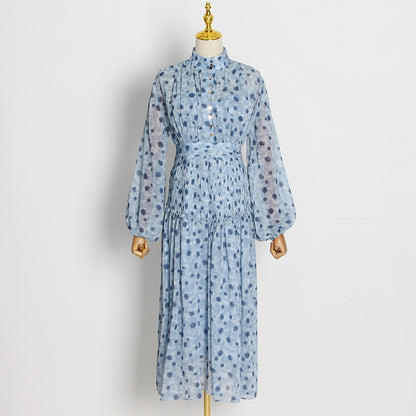 Vintage Ruffled Fall Long Sleeves Dresses