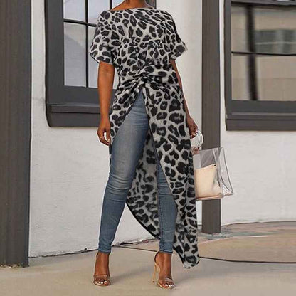 Sexy Summer Short Sleeves Tunic Blouses-STYLEGOING